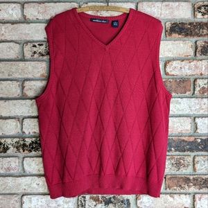 🍷Northern Isles Red Knit Sweater Vest XL
